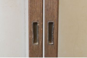 アンティーク建具　大正ロマンな趣を感じるガラス戸4枚セット(引き戸)(R-066765)