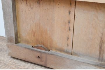 アンティーク建具　重厚で味わい深い鉄板張りの蔵戸1枚(鉄扉、玄関戸、引き戸)(R-066766)