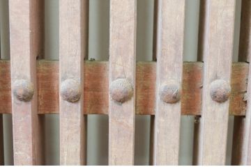 アンティーク建具　どこか懐かしい雰囲気の格子蔵戸1枚(格子戸、引き戸、玄関戸)(R-066768)