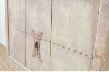 アンティーク建具　どこか懐かしい雰囲気の格子蔵戸1枚(格子戸、引き戸、玄関戸)(R-066768)