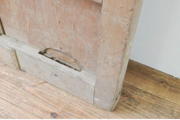 アンティーク建具　どこか懐かしい雰囲気の格子蔵戸1枚(格子戸、引き戸、玄関戸)(R-066768)