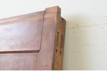 アンティーク建具　時を経た味わいが魅力的な欅(ケヤキ)材の幅狭蔵戸1枚(引き戸、玄関戸)(R-066775)