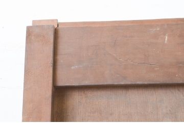 アンティーク建具　時を経た味わいが魅力的な欅(ケヤキ)材の幅狭蔵戸1枚(引き戸、玄関戸)(R-066775)
