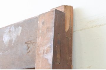 アンティーク建具　時を経た味わいが魅力的な欅(ケヤキ)材の幅狭蔵戸1枚(引き戸、玄関戸)(R-066775)