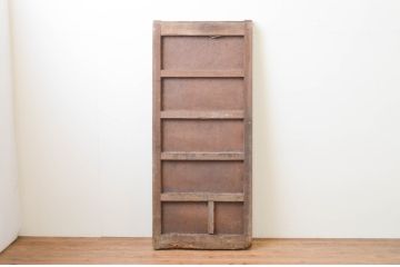アンティーク建具　シンプルな佇まいで取り入れやすい幅狭蔵戸1枚(玄関戸、引き戸)(R-066777)