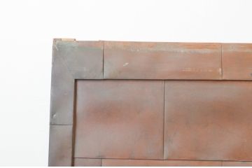 アンティーク建具　美品!!　上品な佇まいが魅力的な古い銅板張りの蔵戸1枚(引き戸、玄関戸)(R-066784)