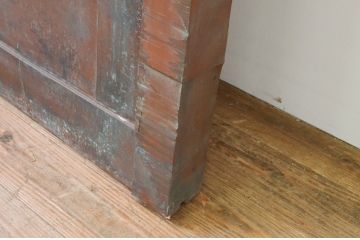 アンティーク建具　美品!!　上品な佇まいが魅力的な古い銅板張りの蔵戸1枚(引き戸、玄関戸)(R-066784)