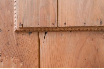 アンティーク建具　美品!!　上品な佇まいが魅力的な古い銅板張りの蔵戸1枚(引き戸、玄関戸)(R-066784)
