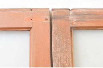 アンティーク建具　ペイント仕上げ限定　上質な空間づくりにおすすめ!古いナラ材の店舗用ガラス戸4枚セット(引き戸)(R-066785)