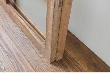 アンティーク建具　ペイント仕上げ限定　大正ロマン　ひし形のデザインが魅力的なガラス窓2枚セット(ガラス戸、引き戸)(R-066788)