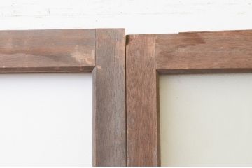 アンティーク建具　レトロな雰囲気を醸し出すガラス戸4枚セット(引き戸)(R-066791)