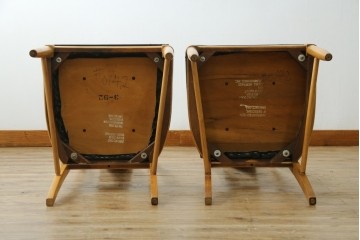 中古　美品　DREXEL HERITAGE(ドレクセルヘリテイジ)　北欧テイストのお部屋におすすめ!!洗練されたモダンデザインが美しいダイニングチェア2脚セット　(R-066802)