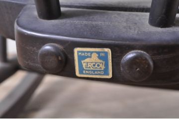 イギリスビンテージ　ERCOL(アーコール)　クラシカルな佇まいが魅力のクッション付きロッキングチェア(揺り椅子、イス、アームチェア、英国、北欧、ヴィンテージ)(R-066805)