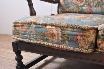 イギリスビンテージ　ERCOL(アーコール)　Old Colonial(オールドコロニアル)　シックな英国カントリースタイルのお部屋におすすめな3人掛けソファ(アームソファ、三人掛けソファ、トリプルソファ、ヴィンテージ、北欧)(R-066806)