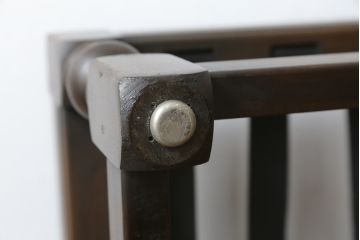 イギリスビンテージ　ERCOL(アーコール)　Old Colonial(オールドコロニアル)　シックな英国カントリースタイルのお部屋におすすめなオットマン(フットスツール、1Pソファ、1人掛けソファ、一人掛けソファ、椅子、イス、チェア、ヴィンテージ、北欧)(R-066808)