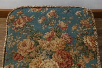 イギリスビンテージ　ERCOL(アーコール)　Old Colonial(オールドコロニアル)　シックな英国カントリースタイルのお部屋におすすめなオットマン(フットスツール、椅子、イス、チェア、ヴィンテージ、北欧)(R-066809)