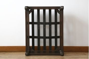 イギリスビンテージ　ERCOL(アーコール)　Old Colonial(オールドコロニアル)　シックな英国カントリースタイルのお部屋におすすめなオットマン(フットスツール、椅子、イス、チェア、ヴィンテージ、北欧)(R-066809)