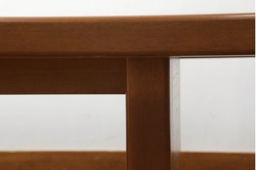 和製ビンテージ　国産　職人手造り　チーク材　シンプルで飽きのこないデザインが魅力の大振りなセンターテーブル(ローテーブル、リビングテーブル、ヴィンテージ、座卓)(R-066811)
