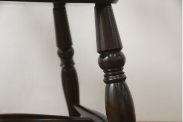 中古　松本民芸家具　#49型A　背もたれの美しいデザインが印象的なワイコムチェア(ダイニングチェア、椅子、イス、板座チェア)(R-066816)