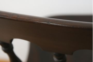 中古　松本民芸家具　#49型A　背もたれの美しいデザインが印象的なワイコムチェア(ダイニングチェア、椅子、イス、板座チェア)(R-066816)