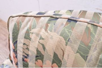中古　美品!!　DREXEL HERITAGE(ドレクセルヘリテイジ)　クラシカルな佇まいの1人掛けソファ+オットマンのセット(一人掛け、1P、アームソファ、アームチェア、フットスツール)(R-066820)
