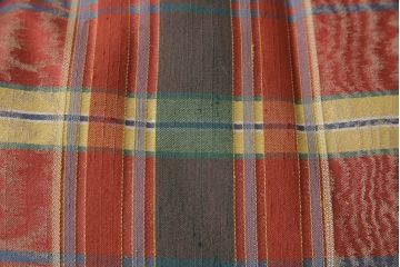 中古　アメリカ輸入モデル　DREXEL HERITAGE(ドレクセルヘリテイジ)　アメリカンクラシックなチェック柄が目を引く2人掛けソファ(ラブソファ、二人掛けソファ、2P、アームソファ)(R-066822)