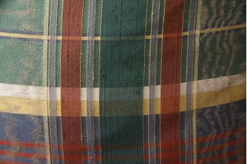 中古　アメリカ輸入モデル　DREXEL HERITAGE(ドレクセルヘリテイジ)　アメリカンクラシックなチェック柄が目を引く2人掛けソファ(ラブソファ、二人掛けソファ、2P、アームソファ)(R-066822)