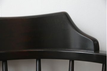 中古　美品!!　北海道民芸家具　HM630　格好良い佇まいが魅力のキャプテンチェア3脚セット(肘掛け椅子、アームチェア、イス、板座チェア、ダイニングチェア)(R-066825)
