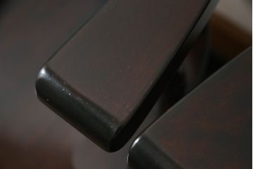 中古　美品!!　北海道民芸家具　HM630　格好良い佇まいが魅力のキャプテンチェア3脚セット(肘掛け椅子、アームチェア、イス、板座チェア、ダイニングチェア)(R-066825)