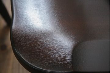 中古　美品!!　北海道民芸家具　HM630　格好良い佇まいが魅力のキャプテンチェア3脚セット(肘掛け椅子、アームチェア、イス、板座チェア、ダイニングチェア)(R-066825)