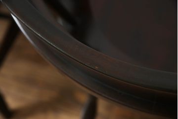 中古　美品!!　北海道民芸家具　HM630　格好良い佇まいが魅力のキャプテンチェア3脚セット(肘掛け椅子、アームチェア、イス、板座チェア、ダイニングチェア)(R-066825)