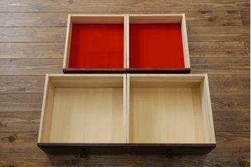 中古　美品　神居民芸　クラシカルな佇まいが魅力のライティングビューロー(簿記机、ワークデスク、在宅用、在宅ワーク用、引き出し、収納棚、戸棚)(R-066826)