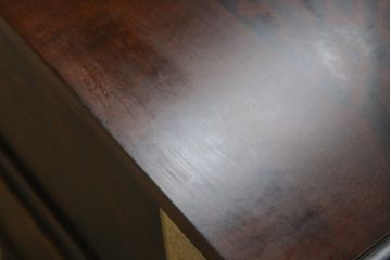 中古　美品　神居民芸　クラシカルな佇まいが魅力のライティングビューロー(簿記机、ワークデスク、在宅用、在宅ワーク用、引き出し、収納棚、戸棚)(R-066826)