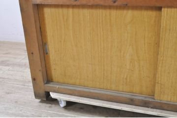 和製アンティーク　極厚天板　重厚感のある佇まいが魅力的な両面使いできる作業台(テーブル、デスク、机、在宅用、在宅ワーク)(R-066831)