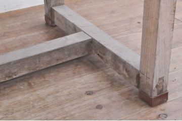 和製ビンテージ　レトロな雰囲気を醸し出す素朴な作業台(ダイニングテーブル、食卓、4人掛け、6人掛け、ヴィンテージ)(R-066834)