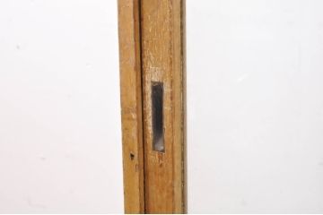 和製ビンテージ　昭和レトロ　ナラ(楢)材　シンプルなデザインが取り入れやすい木枠のガラスケース(Gケース、ショーケース、コレクションケース、キャビネット、飾り棚、陳列棚、店舗什器、ヴィンテージ)(R-066841)
