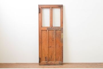 アンティーク建具　ペイント仕上げ限定　レトロな雰囲気漂う扉1枚(木製扉、ガラス扉、ドア)(R-066848)