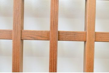 ビンテージ建具　ガラス無し　和の空間に取り入れやすい格子戸窓4枚セット(引き戸、ヴィンテージ)(R-066850)