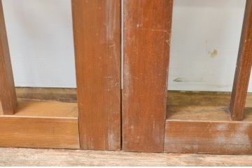 ビンテージ建具　ガラス無し　和の空間に取り入れやすい格子戸窓4枚セット(引き戸、ヴィンテージ)(R-066850)