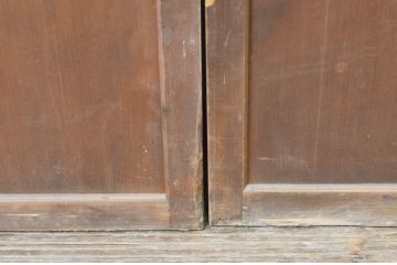 アンティーク建具　特注　上手物!!　和の空間を演出する無双付き格子戸4枚セット(引き戸、帯戸)(R-066854)