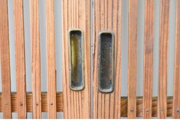 アンティーク建具　落ち着いた雰囲気を演出する格子戸4枚セット(引き戸)(R-066858)