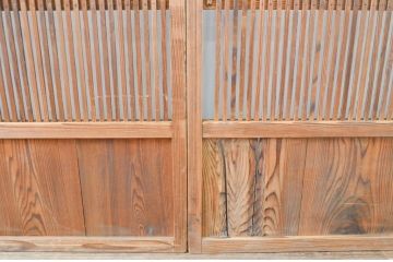 アンティーク建具　落ち着いた雰囲気を演出する格子戸4枚セット(引き戸)(R-066858)