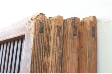 アンティーク建具　落ち着いた雰囲気を演出する格子戸4枚セット(引き戸)(R-066858)