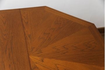 中古　DREXEL HERITAGE(ドレクセルヘリテイジ)　ESPERANTO(エスペラント)　八角形天板がお洒落なエクステンションテーブル(ダイニングテーブル、食卓、4人掛け、6人掛け、ドローリーフテーブル、オクタゴンテーブル、拡張式テーブル)(R-066887)