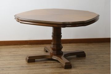 中古　DREXEL HERITAGE(ドレクセルヘリテイジ)　Grand Villa(グランドヴィラ)　上品なデザインのエクステンションテーブル(ダイニングテーブル、拡張式テーブル、食卓、2人掛け、4人掛け、6人掛け)(定価約60万円)(R-066888)