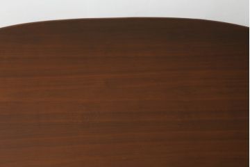 和製ビンテージ　オールドカリモク(karimoku)　domani(ドマーニ)　LouisXV(ルイXV)シリーズ　小振りなサイズが使いやすい!!ロココ調の優美なデザインが魅力のダイニングテーブル(2人掛け、4人掛け、食卓、オーバル型、ヴィンテージ)(定価約50万円)(R-066890)