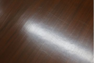 和製ビンテージ　オールドカリモク(karimoku)　domani(ドマーニ)　LouisXV(ルイXV)シリーズ　小振りなサイズが使いやすい!!ロココ調の優美なデザインが魅力のダイニングテーブル(2人掛け、4人掛け、食卓、オーバル型、ヴィンテージ)(定価約50万円)(R-066890)