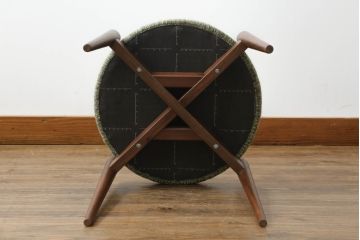 中古　極美品　日進木工(nissin)　北欧モダンスタイルのお部屋におすすめなスツール(丸椅子、丸イス、チェア)(R-066894)