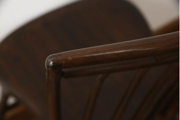 中古　美品　松本民芸家具　すっきりとした佇まいが魅力のバードケージチェア(ダイニングチェア、板座チェア、椅子、イス)(定価約13万円)(R-066897)