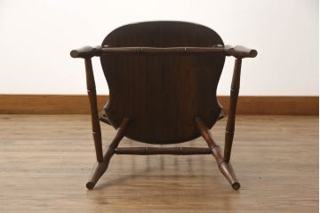 中古　美品　松本民芸家具　すっきりとした佇まいが魅力のバードケージチェア(ダイニングチェア、板座チェア、椅子、イス)(定価約13万円)(R-066897)